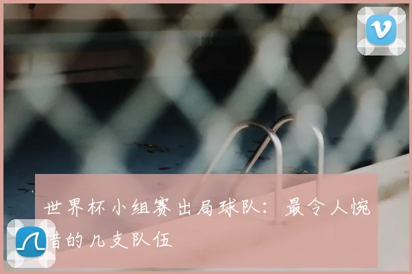 世界杯小组赛出局球队：最令人惋惜的几支队伍
